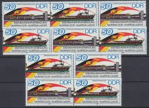 DDR, Michel Nr. 3052-3053 Zd - Kombi, postfrisch - 312181