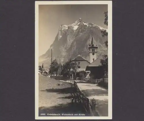 Grindelwald, Wetterhorn mit Kirche - 403803