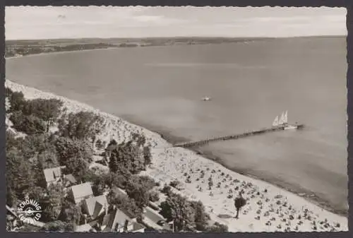 Scharbeutz, Ostseebad, Blick auf dem Strand, Luftaufnahme - 404389