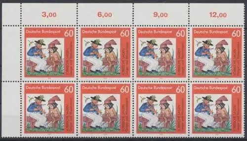 Deutschland (BRD), MiNr. 1576, 8er Block, Ecke li. oben, postfrisch - 74398