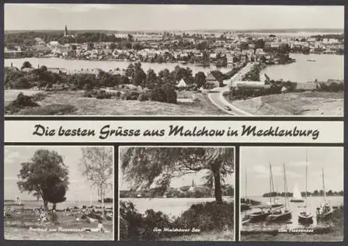 Malchow/Meckl., Ortsansicht, Fleesensee, Malchower See - 410526