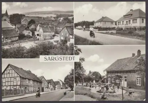 Sargstedt Kr. Halberstadt, Blick vom Holzberg, Warteweg, Hauptstraße, Kindergarten - 410592