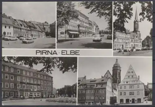 Pirna, Tischerplatz, Karl-Marx und Dr. Wilhelm-Külz-Straße, Hotel "Schwazer Adler", Markt - 411559