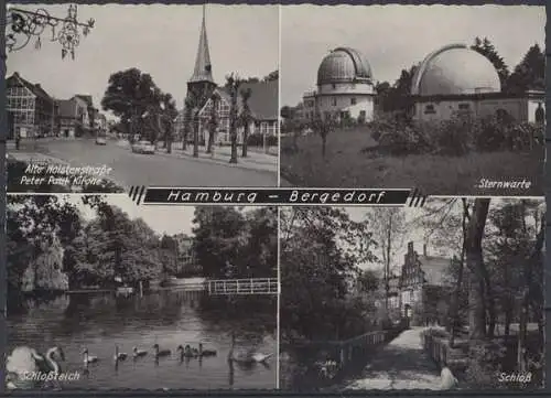 Hamburg - Bergedorf, Peter Paul Kirche, Sternwarte, Schloßteich, Schloß - 411580