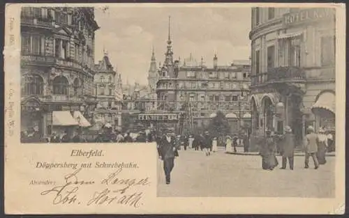 Wuppertal - Elberfeld, Döppersberg mit Schwebebahn, Jupiter-Ansichtskarte mit Inhalt - 410819