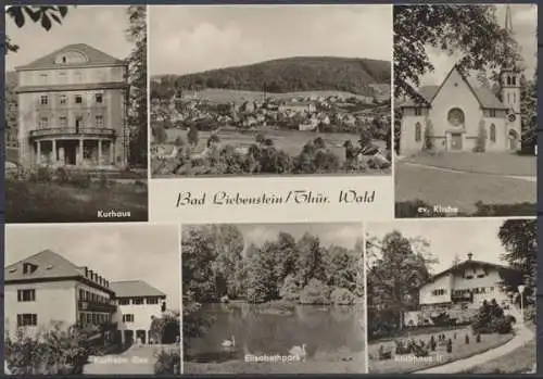 Bad Liebenstein, Kurhaus, Ortsansicht, Kirche, Kurhaus Else, Elisabethpark, Klubhaus - 411604