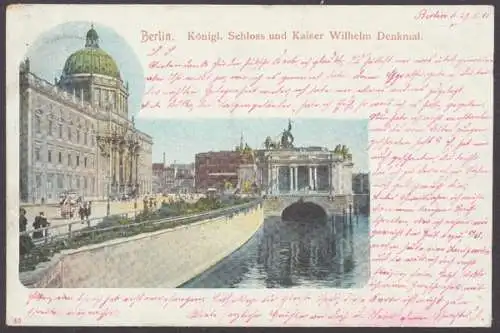 Berlin, Königl. Schloss und Kaiser Wilhelm Denkmal - 410959