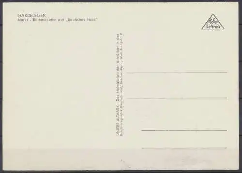 Gardelegen, Markt - Rathausseite und "Deutsches Haus" - 411544