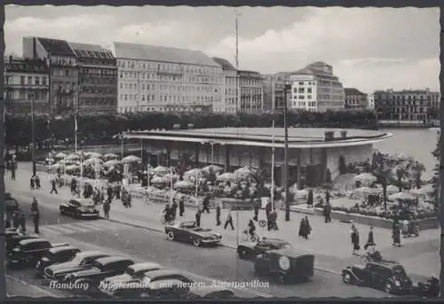 Hamburg, Jungfernstieg mit neuem Alsterpavillon - 411577