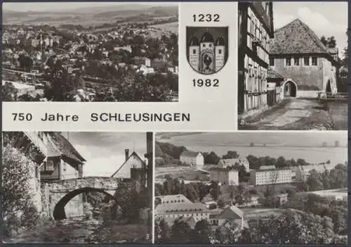 Schleusingen, 750 Jahre Schleusingen 1982, 4 Ortsansichten - 411600