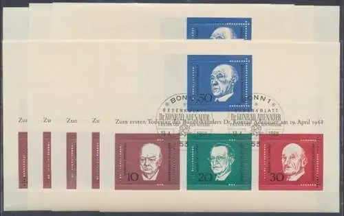 Deutschland (BRD), MiNr. Block 4, 10 Blöcke, ESST - 602832