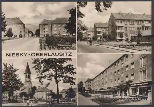 Niesky (Oberlausitz), Zinzendorfplatz, AWG Siedlung Gersdorfstraße, Straße der Befreiung - 411755