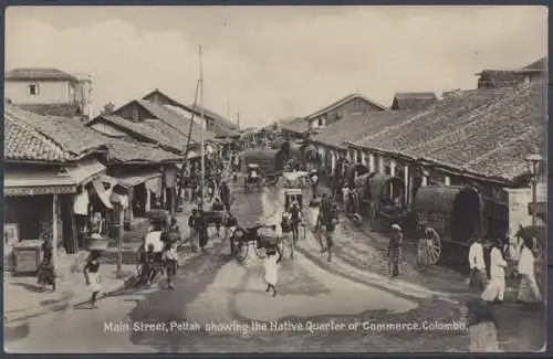 Ceylon, Colombo, Main Street, Pettah showing the Native Quarter of Commerce - 412320