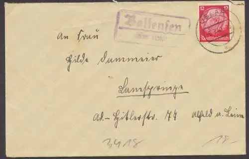 Bollensen über Uslar, Landpoststempel auf Brief, 1940 - 500345