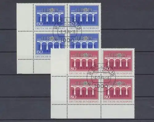 Deutschland (BRD), MiNr. 1210-1211, 4er Block Ecke li. unten, gestempelt - 64507