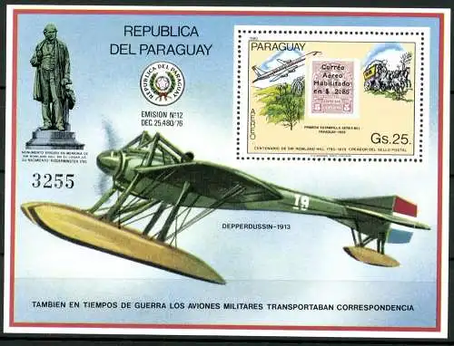 Paraguay, Flugzeuge, MiNr. Block 351, postfrisch - 691421