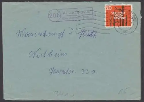 Wolbrechtshausen über Northeim, Landpoststempel auf Brief, 1958 - 500351