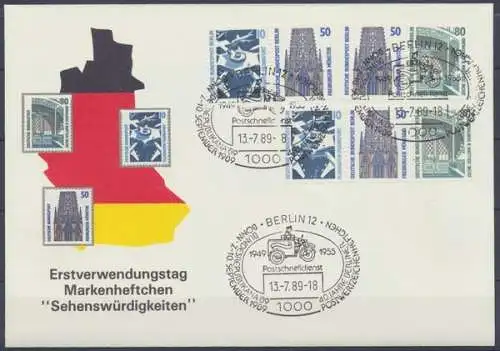 Berlin, MiNr. W 83-W 88 auf 2 Umschlägen, ESST Berlin, FDC - 605580