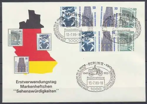 Berlin, MiNr. W 83-W 88 auf 2 Umschlägen, ESST Berlin, FDC - 605580