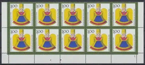 Deutschland (BRD), MiNr. 1487, 10er Bogenteil, Formnummer 1, postfrisch - 607737