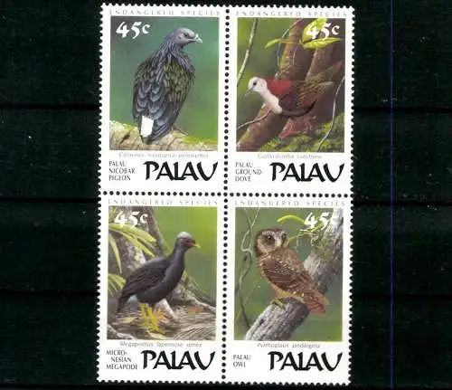 Palau, MiNr. 265-268, Viererblock, postfrisch - 608373