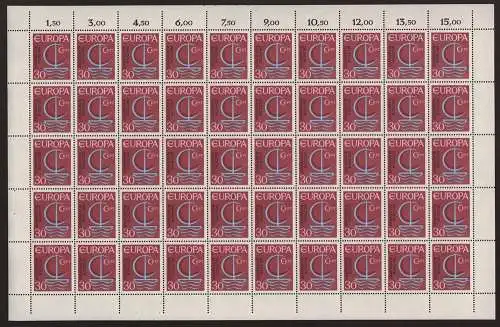 Deutschland (BRD), MiNr. 520, 50er Bogen, PLF I, postfrisch - 606936M