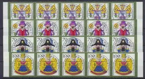 Deutschland (BRD), MiNr. 1484-1487, Fünferstreifen, gestempelt - 607732