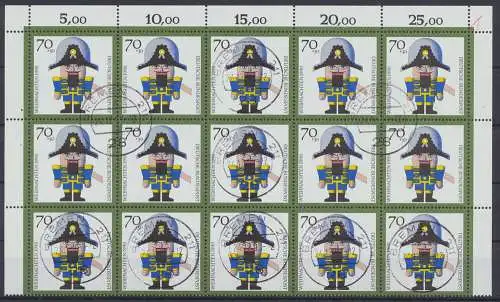 Deutschland (BRD), MiNr. 1486, 15er Bogenteil, gestempelt - 607734