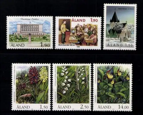 Aland, MiNr. 32-37, Jahrgang 1989, postfrisch - 610805