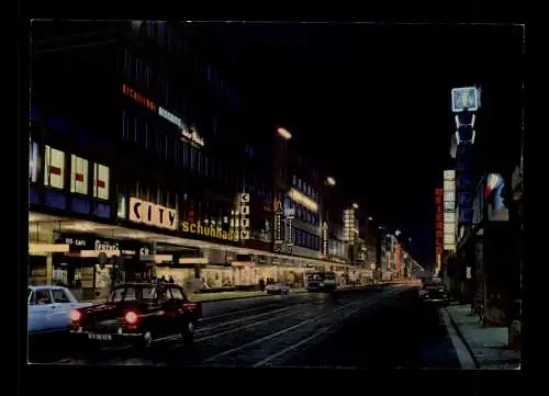 Saarbrücken, Bahnhofstraße bei Nacht - 414001