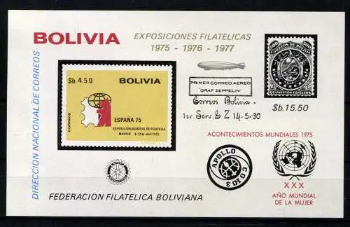 Bolivien, MiNr. Block 54, postfrisch - 612106