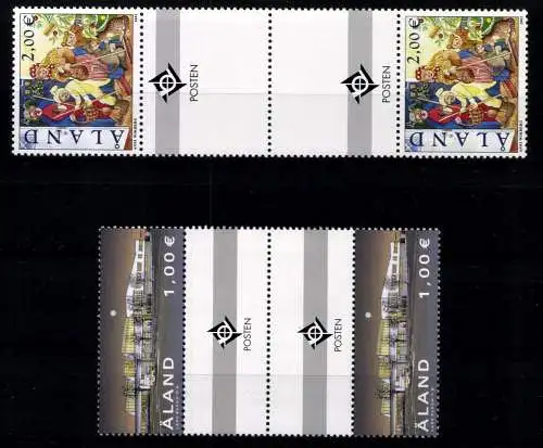 Aland, 12 Zwischenstegpaare aus 2002, postfrisch / MNH - 610842