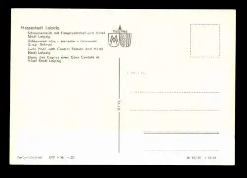 Leipzig, Schwanenteich, Hauptbahnhof, Hotel Stadt Leipzig - 414630