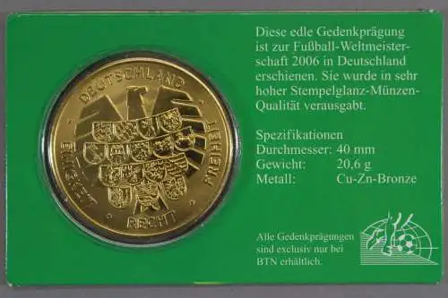 Medaille zur Fussball WM 2006, Ausgabe für Südkorea - 800682