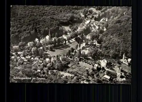 Schlangenbad im Taunus, Luftbild, Blick auf den Ort - 415657