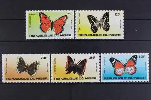 Niger, Schmetterlinge, MiNr. 867-871, postfrisch - 616398