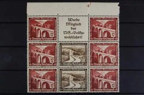 Deutsches Reich, MiNr. W 114, Oberrand m. Passerkreuz u. FN, postfrisch - 622196