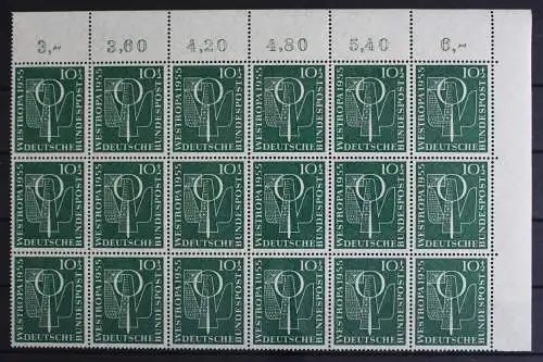 Deutschland (BRD), MiNr. 217, 18er Bogenteil, Ecke re. o., postfrisch - 620554