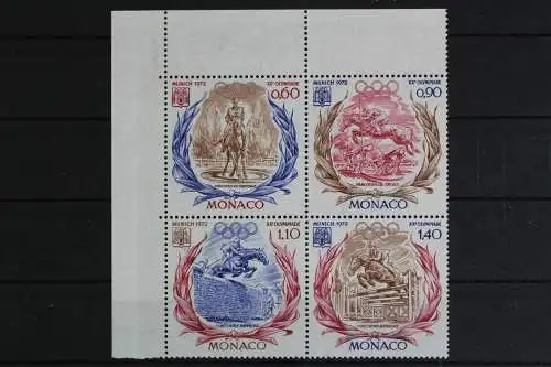 Monaco, MiNr. 1045-1048, 4er Block, postfrisch - 618040