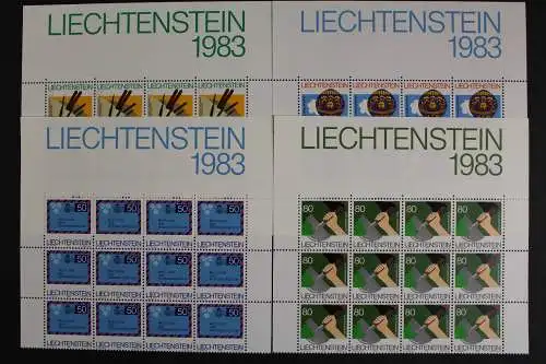 Liechtenstein, MiNr. 824-827, 12er Bogenteile, postfrisch - 620688