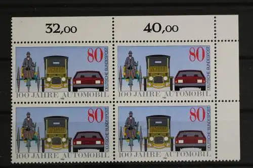 Deutschland (BRD), MiNr. 1268, 4er Block, Ecke re. oben, postfrisch - 625230