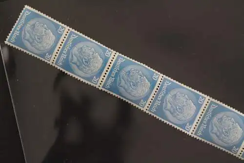 Deutsches Reich, MiNr. 521, Elferstreifen mit 4 Rollenendfeldern, postfrisch - 701763