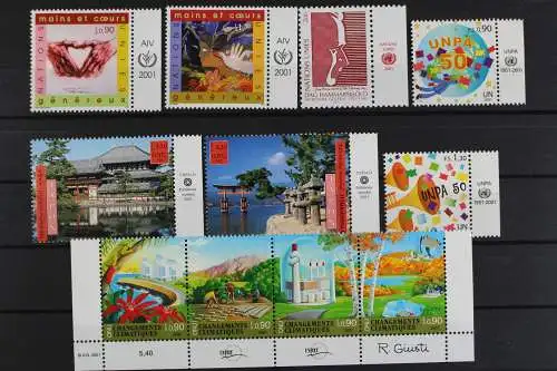 UNO Genf, Mi.Nr. 413-416, 423-425, 428-431, mit RZ-Feld, postfrisch/MNH - 621464