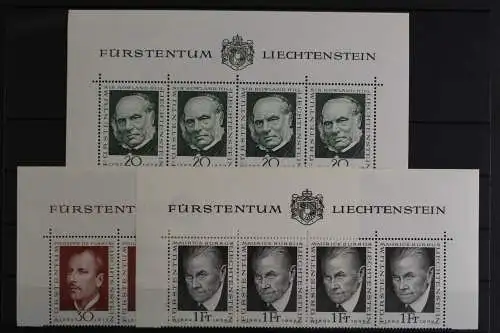 Liechtenstein, MiNr. 503-505, 4er Bogenteil, postfrisch - 621599