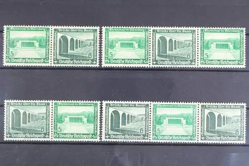 Deutsches Reich, MiNr. W 119 - W 122, 4 Zd's, postfrisch - 622183