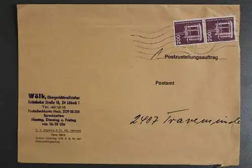 Deutschland, MiNr. 858 senkr. Paar auf Postzustellungsauftrag - 510605