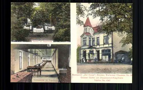 Bremen, Restaurant "Zur Sonne", Garten, Kegelbahn - 416611