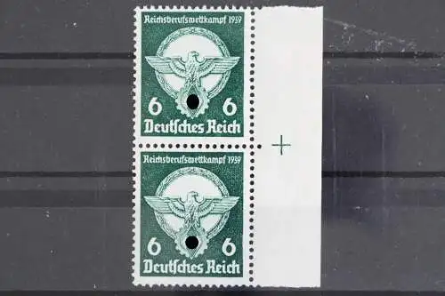 Deutsches Reich, MiNr. 689, senkr. Paar, re. Rand, Passerkreuz, postfrisch - 624496