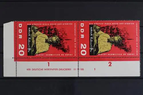 DDR, MiNr. 1085, Paar, Ecke re. unten, DV 1, postfrisch - 628589