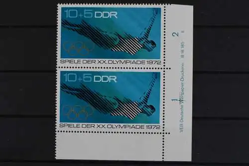 DDR, MiNr. 1754, Paar, Ecke re. unten, DV II, postfrisch - 629199